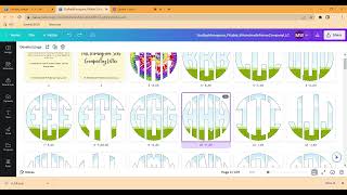 Canva Tutorial  Using Fillable Monogram Letters in Canva [upl. by Dustman]