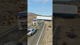 BeamNG Drive Realistic Freeway Crashes 218 shorts dangerousovertaking speedaccident crashmoment [upl. by Einaej641]