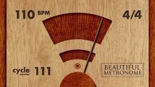 110 BPM 44 Wood Metronome HD [upl. by Dnalyk]