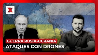 Ucrania derribó 46 drones rusos y Rusia destruyó 13  NewsX Español [upl. by Setsero]