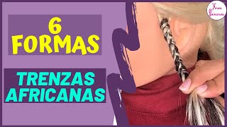 Como hacer Trenzas Africanas con HiloEstambreLana Paso a Paso  yaneireach [upl. by Etnaihc]