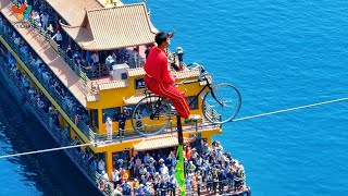 Acrobatic show hits stage at Qing River Gallery Scenic Area [upl. by Nakhsa]