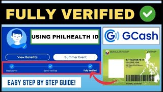 HOW TO FULLY VERIFY GCASH ACCOUNT USING PHILHEALTH ID UPDATED 2024  HR LEAH G [upl. by Gilleod339]