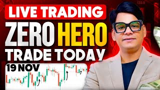 🔴19 Nov Fin nifty zero hero live trading bank nifty trading optionstrading trading livetrading [upl. by Leva]