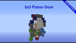 Seamless 3x3 Piston Door  Only 2Wide  113  Redstone Tutorial [upl. by Suiratnod]