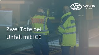 Zwei Tote bei Unfall mit ICE  Junge Männer überqueren Gleise und werden tödlich erfasst [upl. by Ahseikan376]