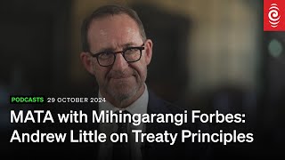 MATA with Mihingarangi Forbes  Season 2  Andrew Little on the Treaty Principles Bill  RNZ [upl. by Nilla]