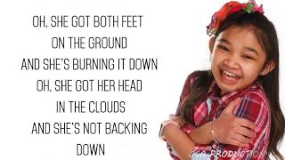 Girl On Fire  Angelica Hale Lyric video [upl. by Ruffo]