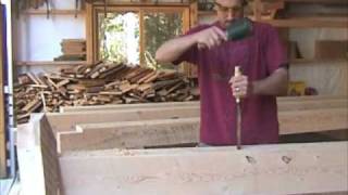 How to Cut a Timber Frame Mortice [upl. by Anilyx430]