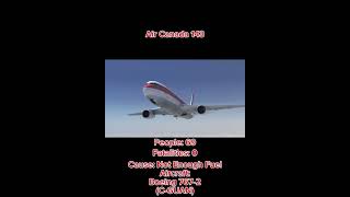 Air Canada Flight 143 glimiglider fyp trending avgeek plane crash viral [upl. by Yssak]