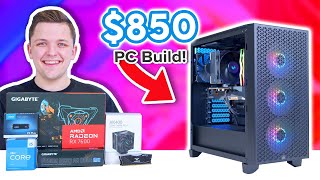 Budget 850 Gaming PC Build 2024 😄 Full 1080p Build Guide w Benchmarks [upl. by Eedyak]