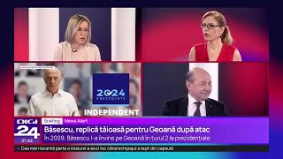 Briefing Schimb de replici neelegante între Mircea Geoană și Traian Băsescu [upl. by Anetta555]