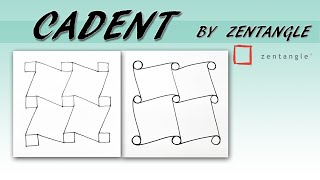 如何畫官方圖樣How to draw the Zentangle® Pattern CADENT韻律 [upl. by Aicenat]