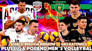 ASSECO RESOVIA RZESZOW 🆚 GKS KATOWICE PLUS LIGA POLAND MENS VOLLEYBALL 2024 [upl. by Aneram695]