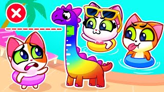 The Tallest Slide 🌊 Water Park and Swimming Pool Safety Rules by PurrPurr Tails [upl. by Tirrell]