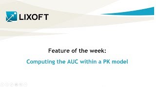 Feature of the week 38 Computing the AUC within a PK model [upl. by Victoria]