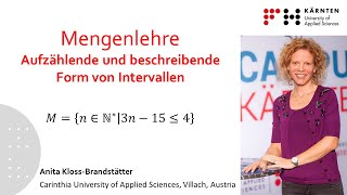 Mengenlehre Aufzählende und beschreibende Form von Intervallen [upl. by Aydiv]