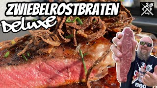 Zwiebelrostbraten DELUXE schnell und super einfach  030 BBQ [upl. by Franchot730]