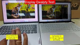 Laptop Display Test  lenovo ideapad slim 5  hp pavilion 14  oled vs ips Display [upl. by Aikam]