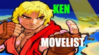 Street Fighter III New Generation  Ken Move List [upl. by Eatnuahs]