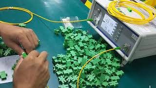 Factory quality test of SC APC simplex fiber optic adapter [upl. by Akapol55]