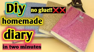 Diy homemade diaryHow to make diary at homeDiy simple homemade diary without glue [upl. by Kazim]