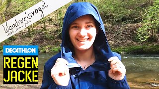 Gute amp günstige Regenjacke DECATHLON Quechua MH150 Bergwandern mit 15000 mm Wassersäule Review [upl. by Keefer256]