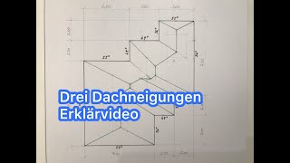 Dachausmittlung mit 3 ungleichen Neigungen  Erklärvideo  Michael Levardi [upl. by Bailie753]