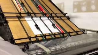 2000 Tunkers SBE 1450 mounterlitho laminator in production [upl. by Cindy493]