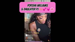 PORSHA WILLIAMS AND PJ LIVE 🌸💓porshawilliams rhoa [upl. by Onaivlis]