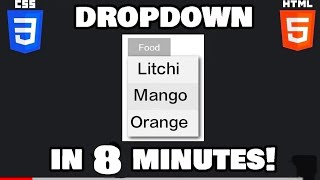 Learn CSS Dropdown Menus in 6 Minutes [upl. by Faust]