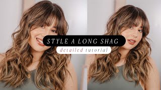 How to style a long shag  Detailed hairstyle tutorial [upl. by Hgeilhsa289]