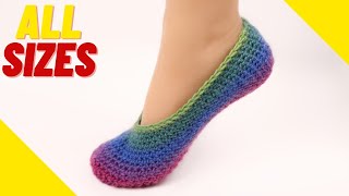 How To Crochet Slippers For Beginners QUICK amp EASY [upl. by Aritak935]