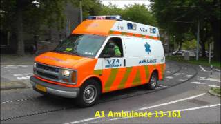 A1 Ambulance 13161 Reanimatie Admiraal de ruijterweg Amsterdam [upl. by Eecal]