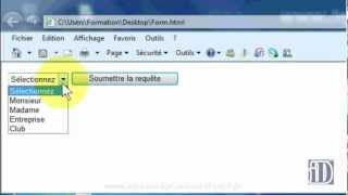 HTML  Faire une Liste ou Menu Déroulant [upl. by Akelam]