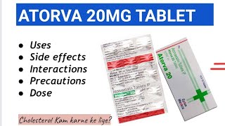 Atorva 20mg Tablet  Atorvastatin 20mg Tab  Uses and side effects healthguiding medicine [upl. by Nuri]