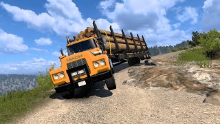 Sacando Troncos del Aserradero Ruta Complicada  Mack R  American Truck Simulator [upl. by Maccarthy338]