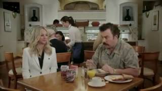 Pricelinecom TV Commercial Free Breakfast starring Danilo Di Julio and Kaley Cuoco [upl. by Hgielac]