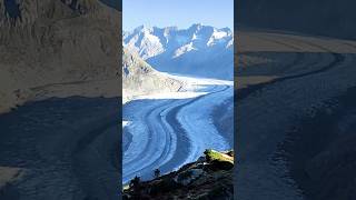 Aletsch Glacier is the largest in Switzerland travelandphotography swisslandscapes swissnature [upl. by Garzon237]