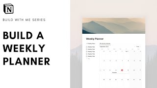 How to Build Weekly Planner in Notion   free template [upl. by Imoyn]