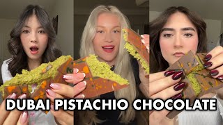 Dubai Chocolate TikTok Mukbang Compilation [upl. by Akoyin]