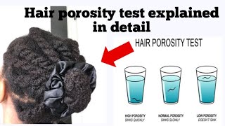 Hair porosity Water Test explained porosity hair test in detail  porosity water test [upl. by Gatias]