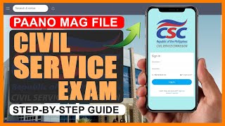 PAANO MAG FILE NG CIVIL SERVICE EXAM ONLINE [upl. by Shanahan]