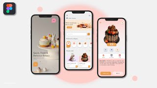 Bakery app UI design in Figma  Figma Design [upl. by Daney]