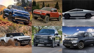 2024 Ford F150 Lightning vs Dodge Ram Ev vs Rivian R1T vs Hummer EV vs Tesla Cybertruck vs Silverado [upl. by Schott499]