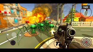 Spider Hunter Amazing City 3D 13 ACID SPIDERS  AndroidiOS Gameplay [upl. by Pacian959]