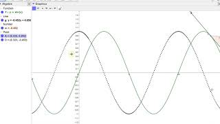 Differentiating ysinx and ycosx on geogebra [upl. by Nilhtac475]