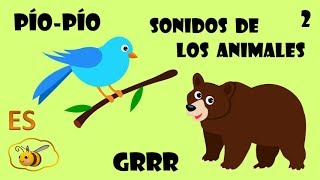 Sonidos de animales para niños de 1 a 5 años Palabras onomatopeyas para bebés en español [upl. by Mayfield420]