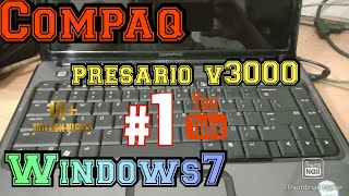 Instral Compaq Presario V3000 Core2 Memakai Windows7😉😉😉👍 [upl. by Aehc]