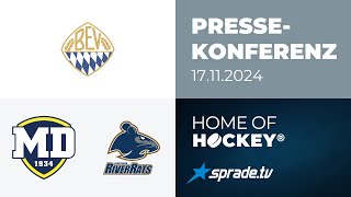 17112024  Pressekonferenz  Schweinfurt Mighty Dogs vs ESC Riverrats Geretsried [upl. by Sonafets]